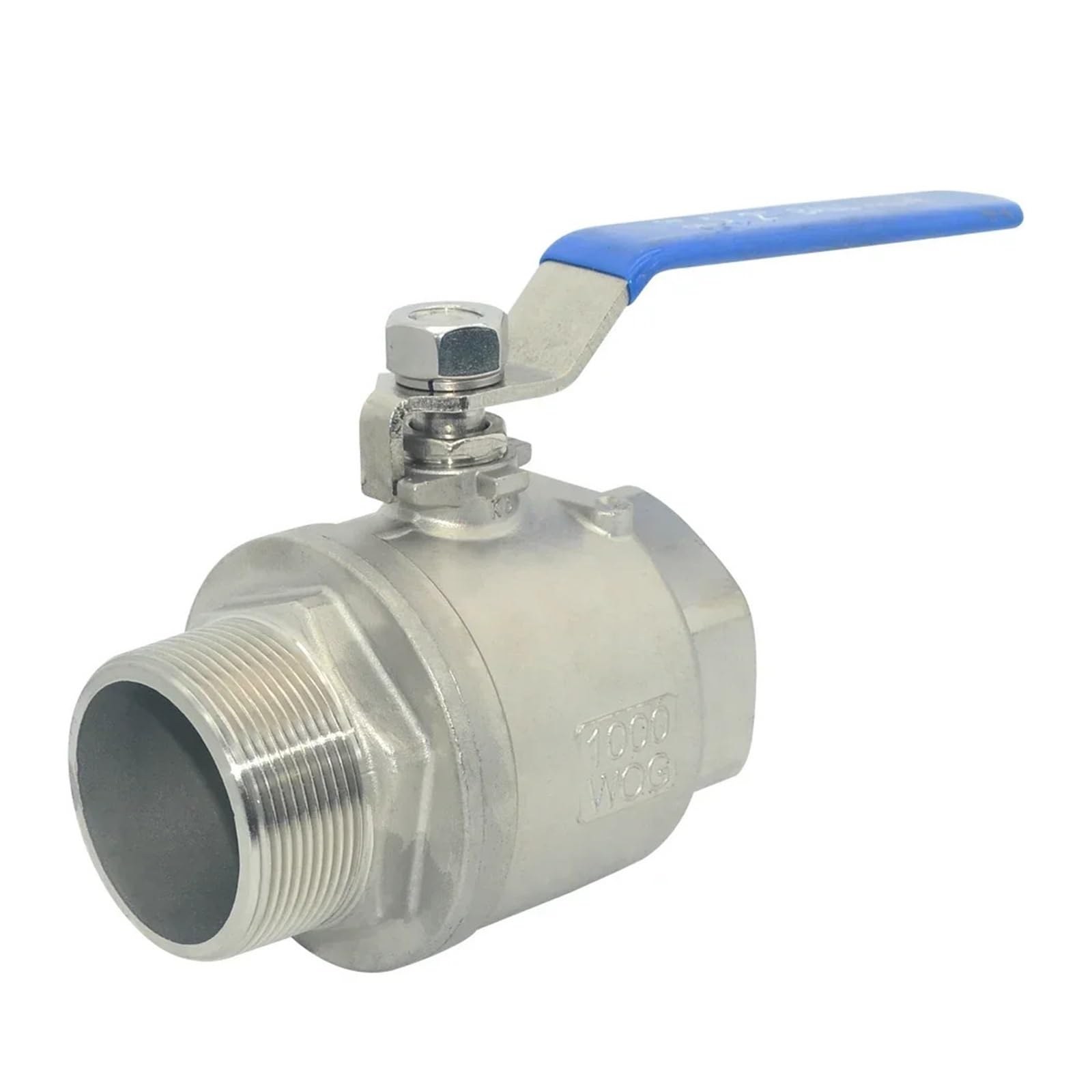 1 Uds 304 válvula de bola 2P acero inoxidable 1/4 3/8 1/2 "3/4" "2" BSP adaptador instalación del interruptor aceite Gas agua rosca macho y hembra(2")