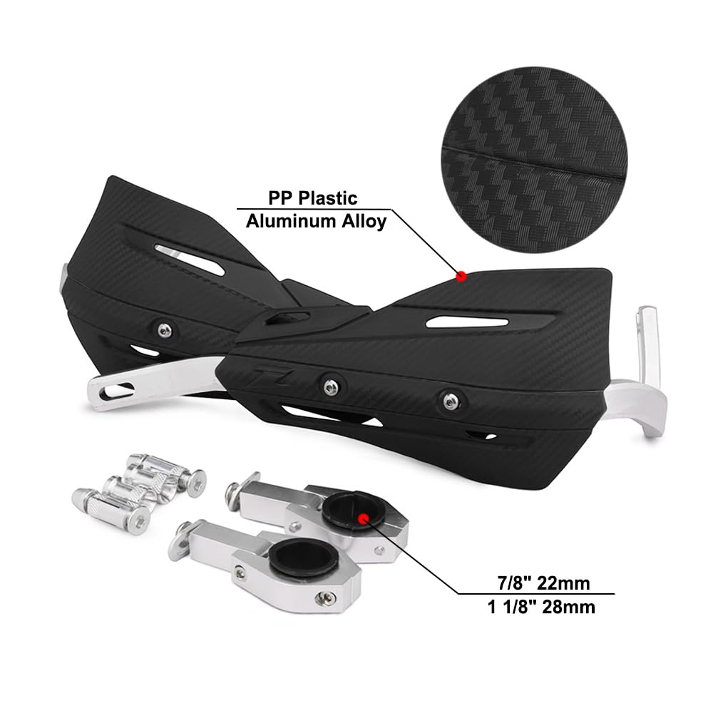 Paramani Moto da Cross Paramani Alluminio Universale per EXC EXCF WR YZ CRF TE FE 125cc 150cc 250cc 300cc 350cc Nero