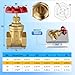 Boltigen 1’’ NPT Brass Gate Valve, 200 WOG Manual Rotary Sluice Valve with Wheel Handle, Double Female Thread Heavy Duty Water Shut Off Gate for Water, Oil, Gas, Plumbing and HVAC Systems