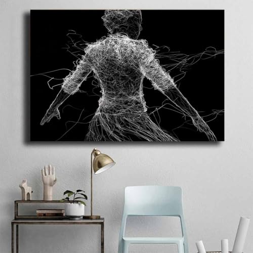 Affiche tableau noir et blanc décoration moderne XENIOU sans cadre