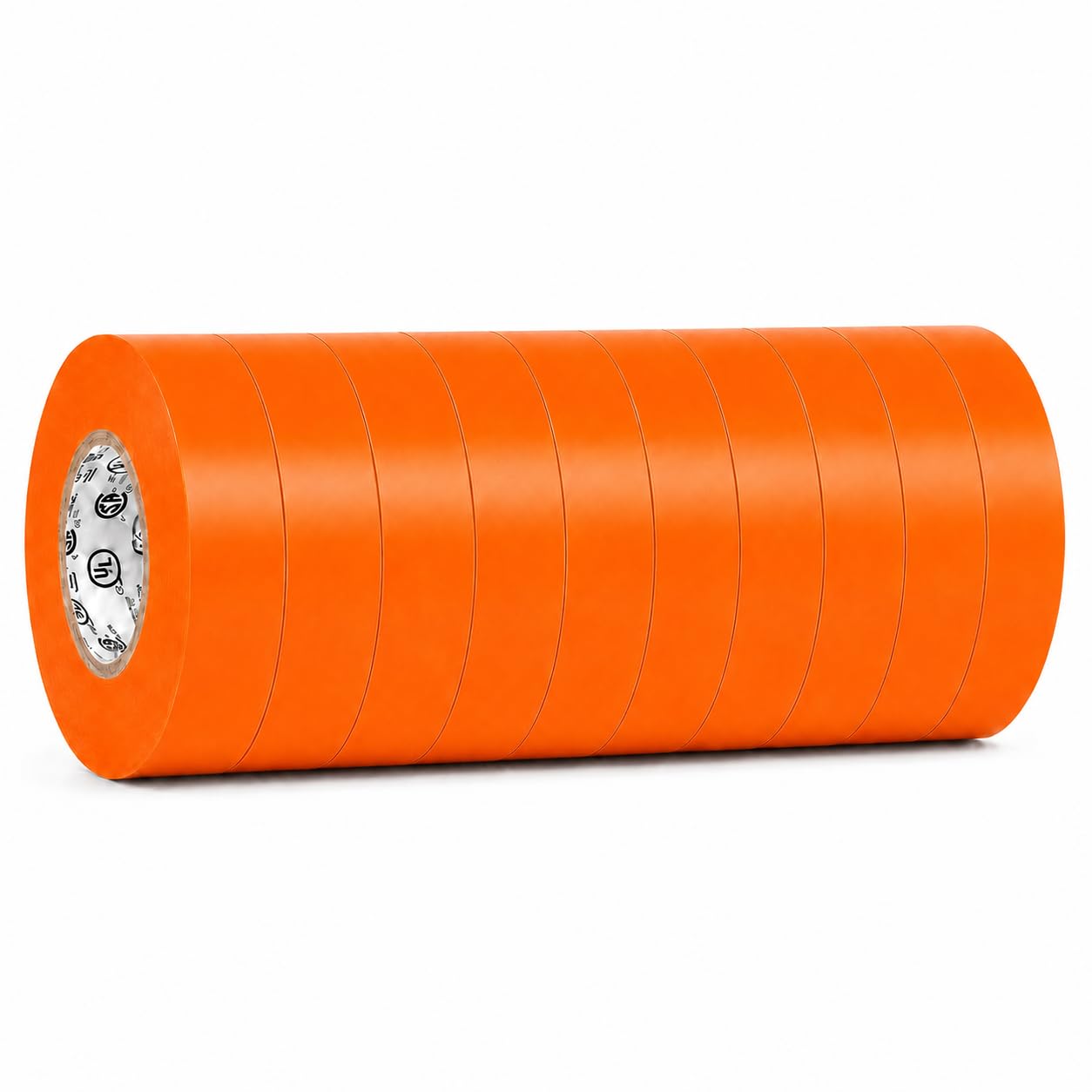 GGR Supplies EL-766AW Orange General Purpose Electrical Tape, 3/4 Inch x 66 Feet, 7 Mil PVC, UL/CSA Listed Core, 600V Flame-Retardant Insulation for Wire Splicing, Bundling &amp; Color Coding, Pack of 10