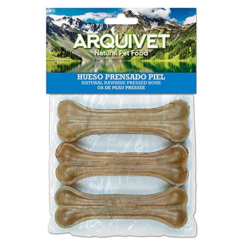 Arquivet Huesito prensado Piel - Snacks Perros - 15 cm (Bolsa 3 uds.)