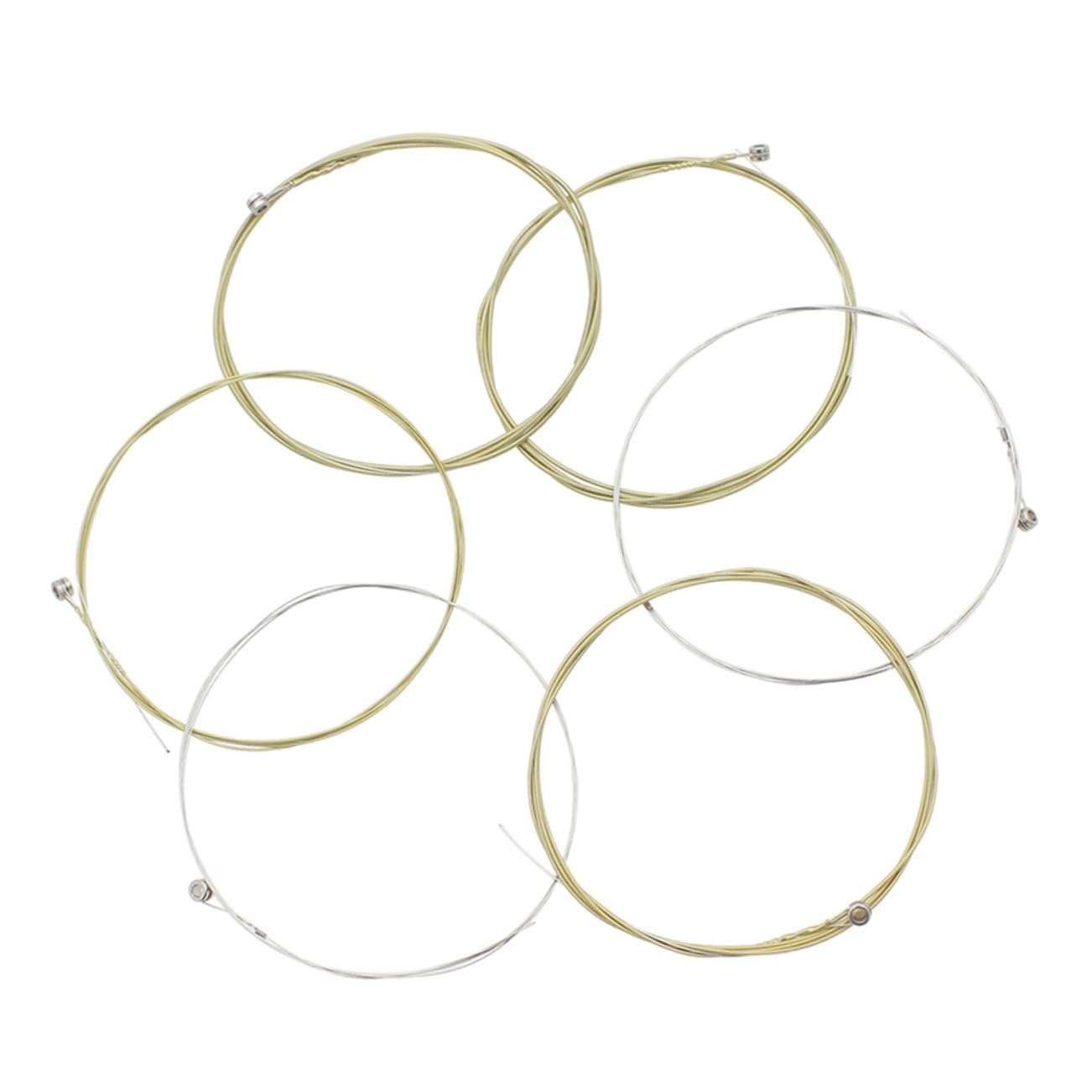 Yardwe 6pcs Acoustic Guitar Strings Precision Crafted Folk Guitar Replacement Strings for Tone and Comfort for Musicians and Performers