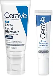 Kit CeraVe: Loção Hidratante facial + Creme para os olhos