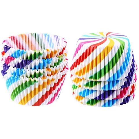 CCINEE 200 PCS Cupcake Baking Cases Muffin Cupcake Wrapper Paper Cases for Wedding,Birthday Cover