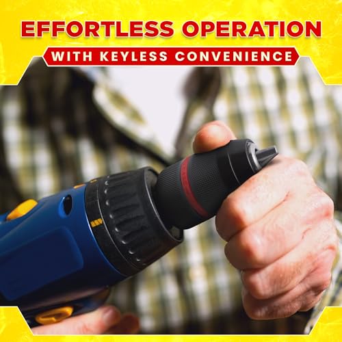 Keyless Drill Chuck 1/2-20 UNF Mount, Metal Self-Tightening 2-13mm by Reluen - Used condition - Image 6