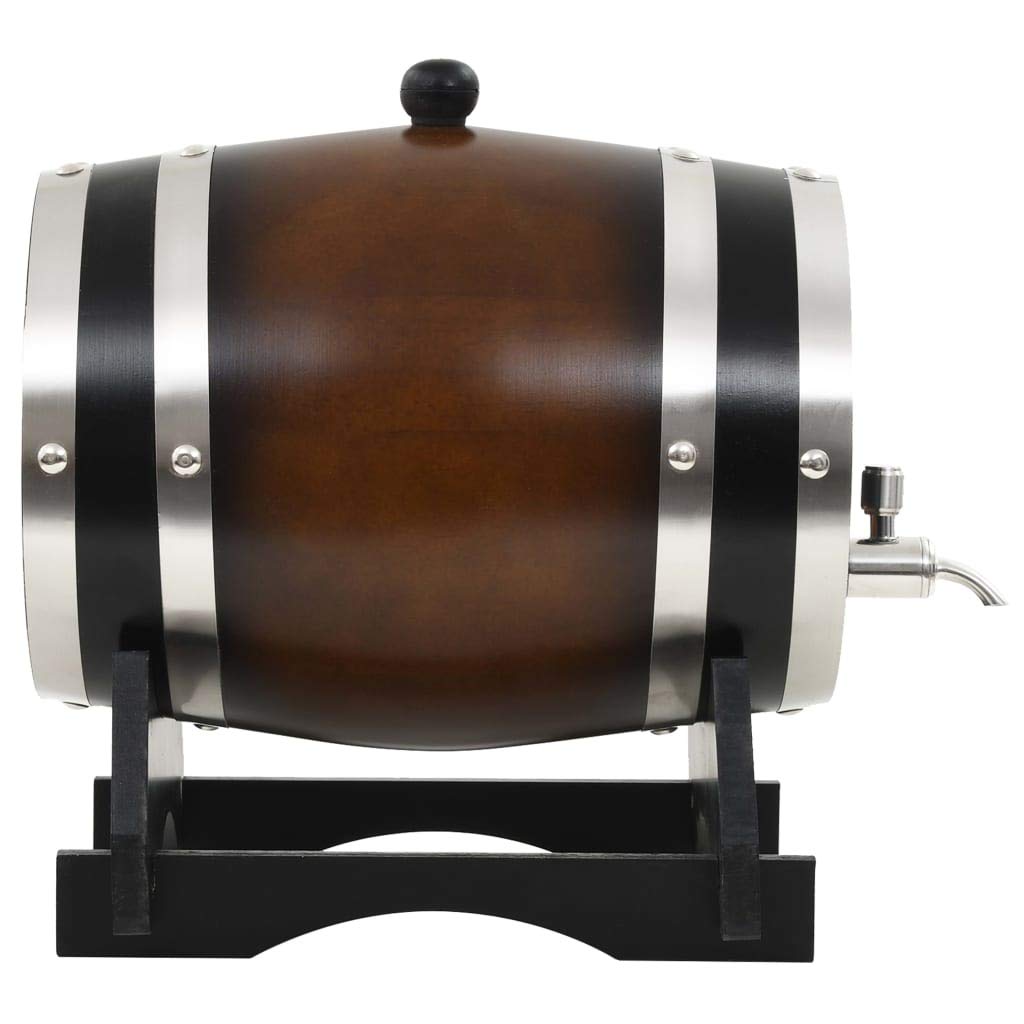 Home Tools - Barril de vino con grifo de madera de pino maciza, 6 L