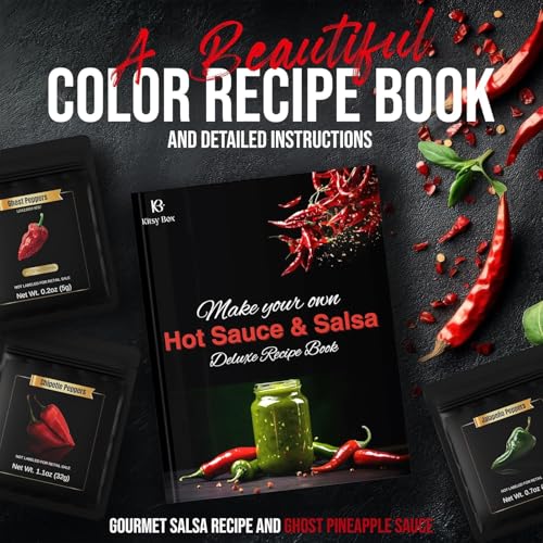 Image of Gourmet Hot Sauce Making Kit - Make Up to 16 Bottles, Mild to Extreme Heat - Fathers Day Gift for Men, Dad & Spice Lovers - DIY Make Your Own Hot Sauce Kit