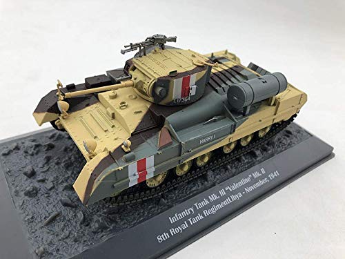 Char miniature Débardeur MK III Valentine 1/43 en métal injecté