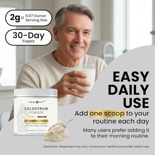 Image of Colostrum Powder - 60g (30 Servings), Unflavored Bovine Colostrum Supplement, Superfood for Hair, Skin & Gut Health, Gluten-Free, Non-GMO