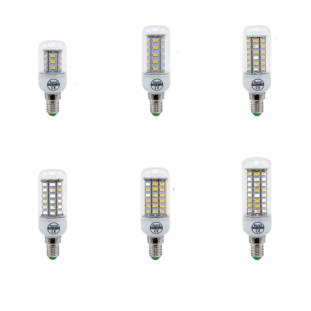 HHF Illuminazione domestica, Confezione da 15, AC220V Lampada LED a mais AC220V E27/E14/B22/G9/GU10 SMD5730 Lampadario Faretto Decorazione domestica Lampadina(E14,Warm White 72LEDs)