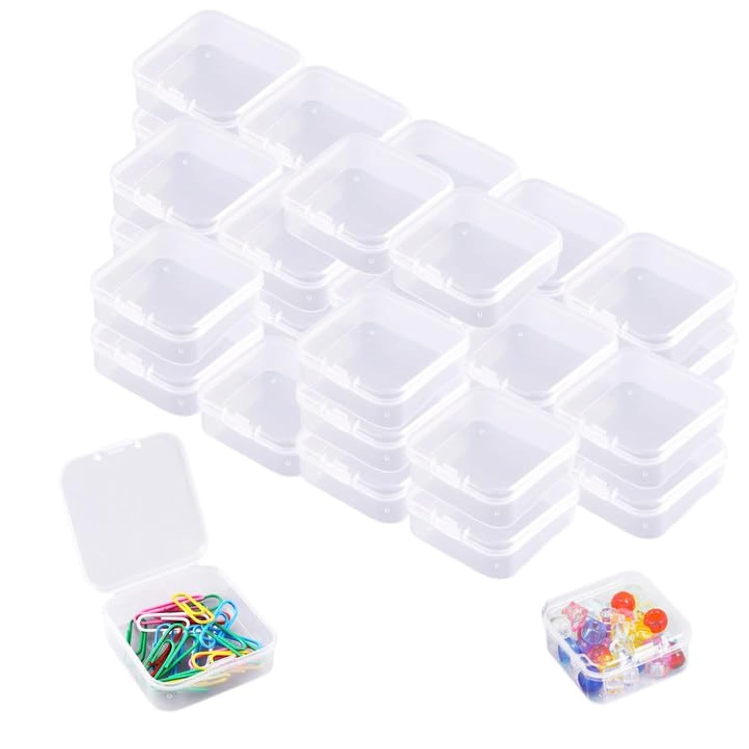 19 Scatoline Trasparenti Organizzative - Portagioie Mini Con Coperchio (5.5x4x2 Cm) - Foto 7