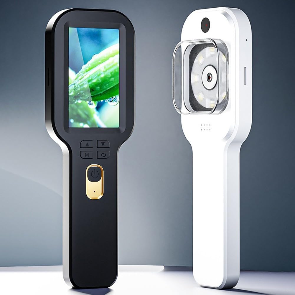 Microscopio portatile 4K HD Videoregistratore Wireless Connessione WiFi per progetti scientifici per bambini e giocattoli STEM (nero)
