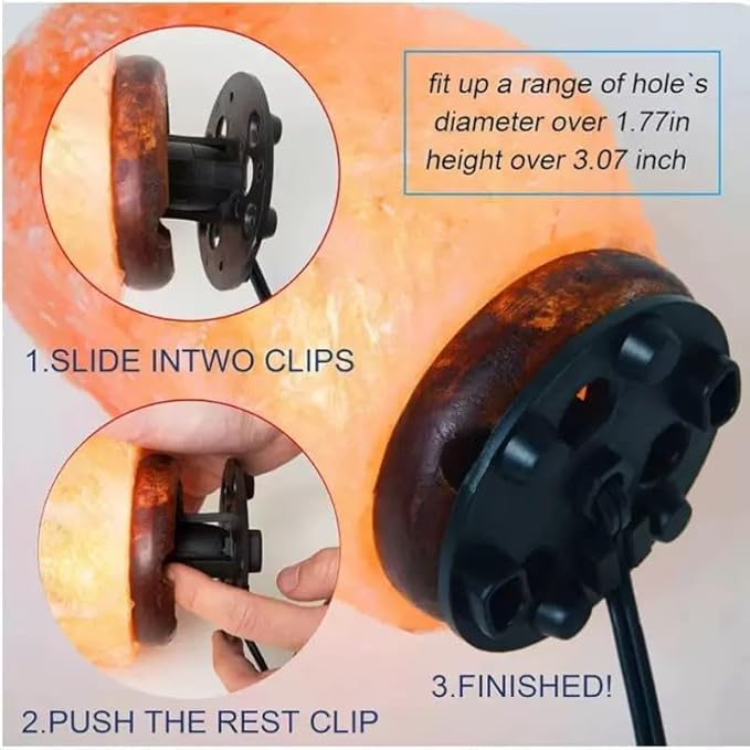 Himalayan Salt Lamp Cord with Dimmer Switch, 6 Feet, E12 Base, 110V, Includes 6 Free 7-15W Bulbs
