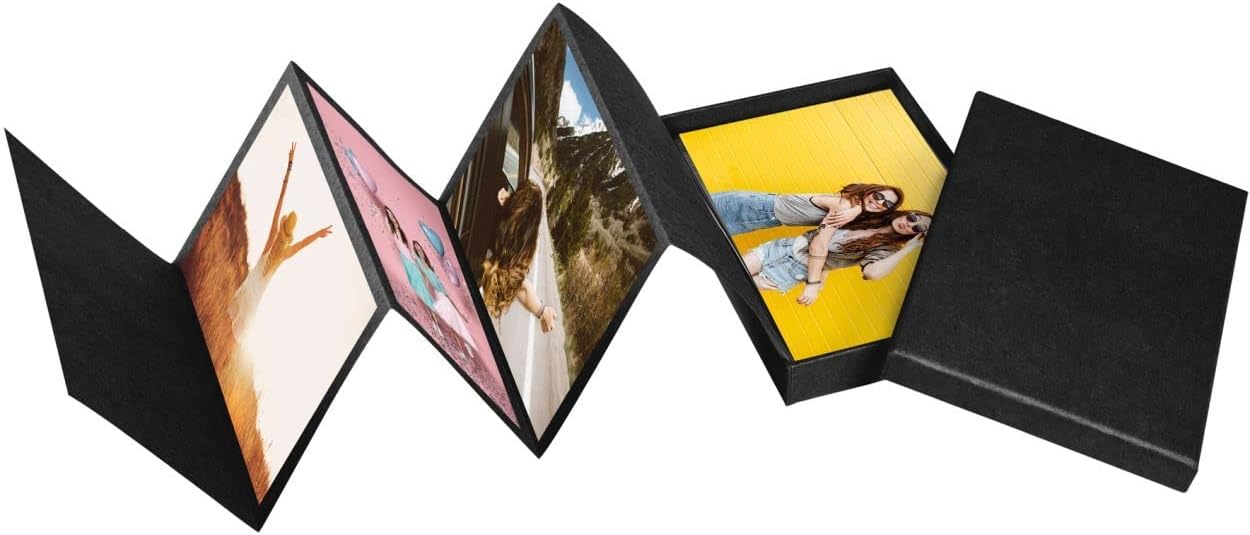walther design Pump and Create FB-098-B Leporello Box for 11 Photos 10 x 15 cm Black