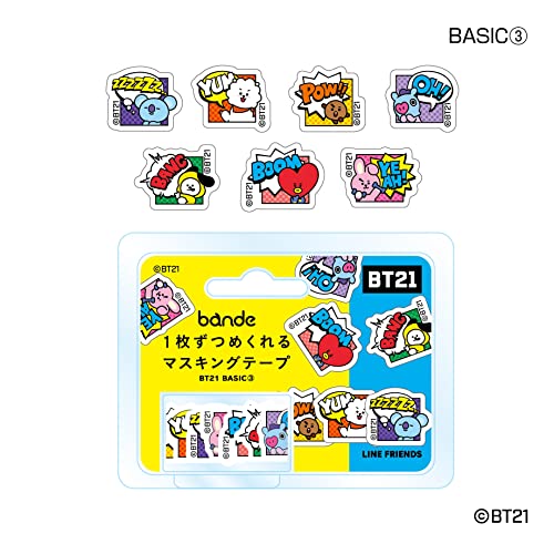 BT21 bande 1枚ずつめくれるマスキングテープ BASIC
