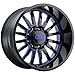 CALI OFF-ROAD 9110-2236BTB Summit 9110 Gloss Black/Blue Milled Spokes 20X12 6-135 -51mm 87.1mm