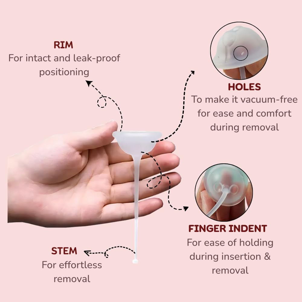 B-Arm Reusable Conception Aid Cup for Women| Leak Proof Pregnancy Aid Cup with 9 cm Long Stem for Easy Removal| Soft & Flexible Fertility Support Cup for Natural Conception & Pregnancy 3