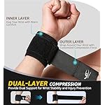 HiRui Wrist Compression Strap Wrist Brace Wrist Wraps for Fitness, Weight Lifting, Tendonitis, Carpal Tunnel Arthritis, Pain Relief, Great Support for Men Women, Adjustable (2 PCS) - Image 4