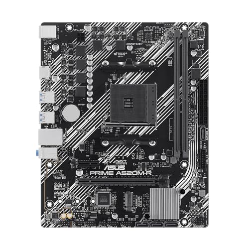 Prime A520M-R Scheda madre AMD Ryzen AM4 mATX con supporto M.2, Realtek 1Gb Ethernet, HDMI, SATA 6 Gbps, supporto USB 5Gbps posteriore e anteriore, Nero - Scheda madre - Immagine 2