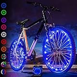 Activ Life Bike Wheel Lights (2 Tires, Blue) Best Gifts for Men for Christmas Stocking Stuffers & Birthday Gifts, Teens & Boys. Top Unique Presents for Kids 2021 Ideas for Him, Dad, Brother, Uncle