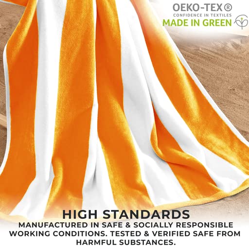 Great-Bay-Home-Large-Beach-Towels-30-x-60-100-Cotton-Cabana-Stripes-for-Beach-Bath-Pool-Gym-Lightweight-and-Quick-Dry-Orange 51J6 SV5LQL