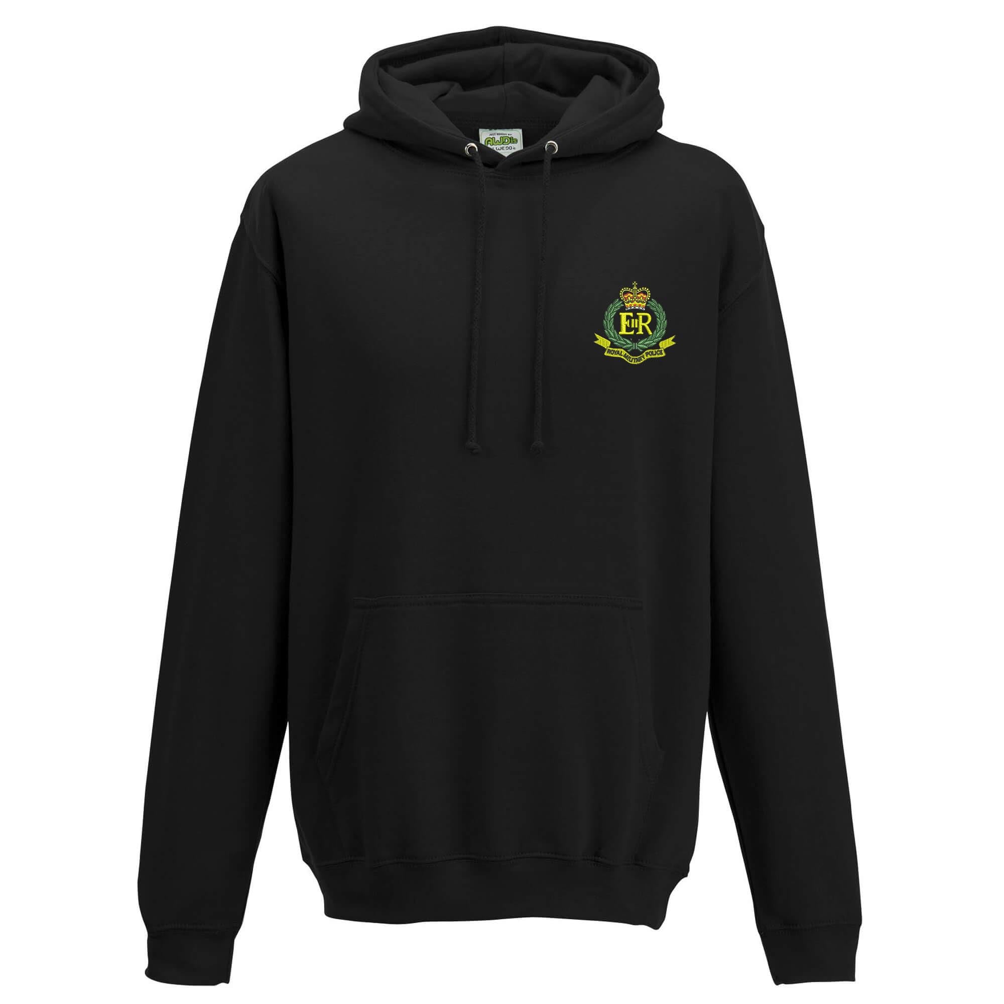 The Military Store Men's Black Royal Military Police Embroidered Hoodie, Large