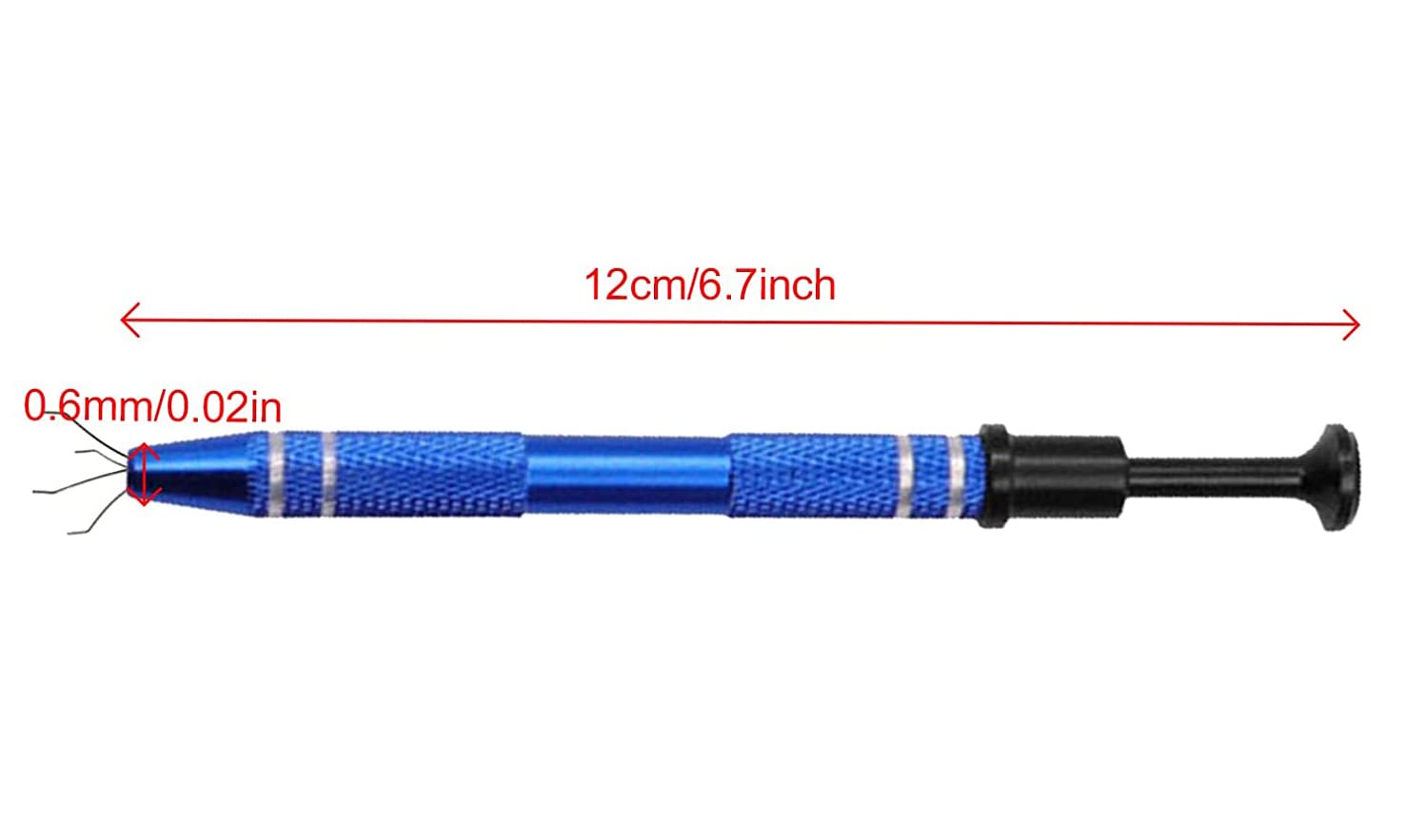 Pinzetta per gioielli,Pinzetta Gioielli con 4 Griffe in acciaio inossidabile Catcher Grabber Gioielli,Strumento per pick-up,Pinza per Gemme e Jewelry per Creazione Gioglielli(blu)
