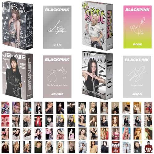EAVUYIS Blackpink Photocards 220 Stück Merch Set 4 Boxen Laser Cards Fotokarten mit Kpop Fan Artikel Sammelkarten für Fans Blackpink K-Pop Zubehör Geschenk