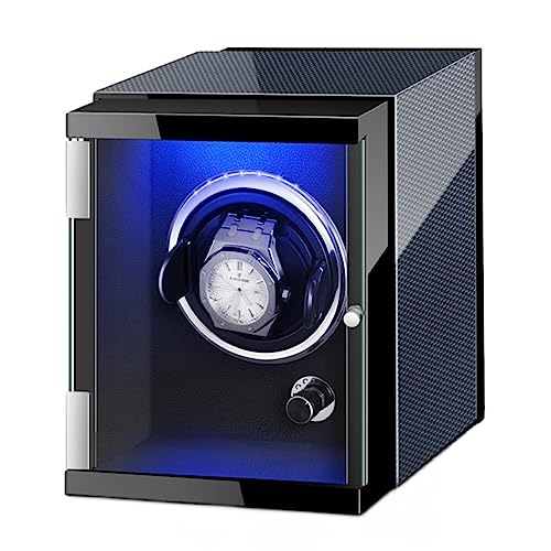 FDTMGW Bobinadora automática de Relojes para Relojes 1, 2, 3, 4, 6 y 9 con Vitrina de Motores ultrasilenciosos para Relojes de Hombre y Mujer