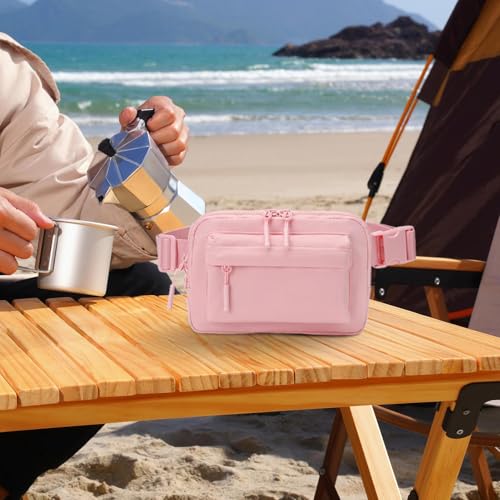 Riñonera con correa ajustable y nailon impermeable de gran capacidad para senderismo 2