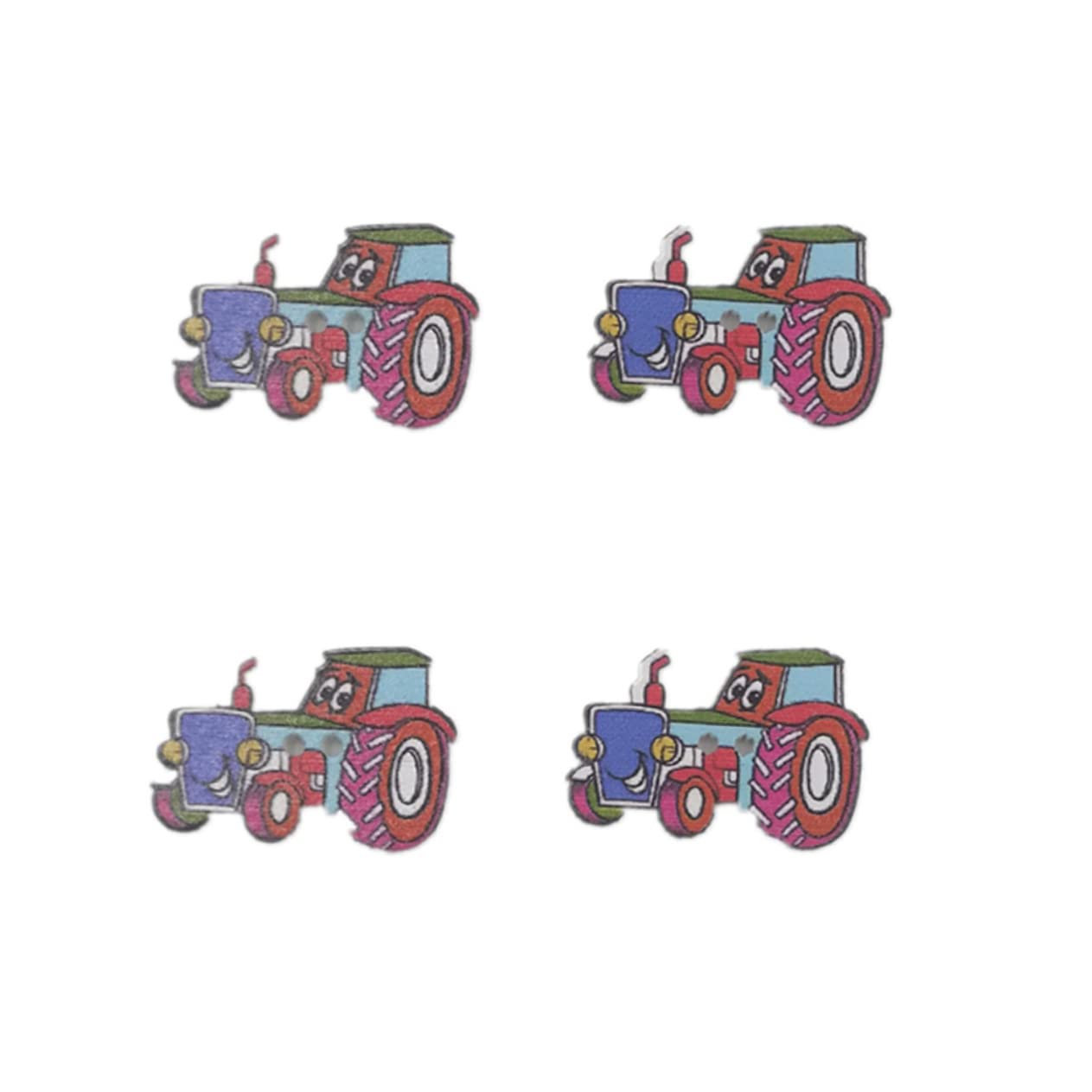 Anneome 50 Pcs Wood Button with 2 Holes Decorative Sewing Retro Decor Woodsy Decor Jeans Cartoon Wooden Button Sewing Buttons Tractor Craft Wood Decor Child Christmas Bamboo Leaf