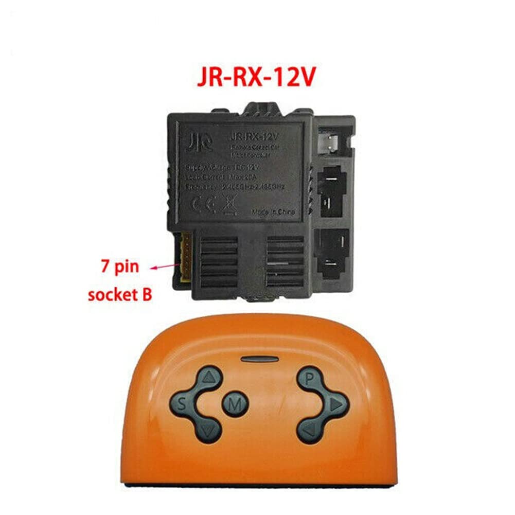 DAZZLEEX JR-RX-12V 6V Ricevitore RC per Auto elettrica per Bambini JR1958-2S JR1738RX (JR-RX-12V B Set Completo)