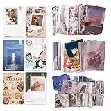 【Colores y patrones retro】★ 6 estilos de papel de desecho literario, cada estilo contiene: 45 hojas de pegatinas de papel japonés + 5 hojas de papel decorativo escrito a mano (no autoadhesivo) + 5 hojas de papel de ácido sulfúrico (no autoadhesivo) ). Una variedad de diseños retro, llenos de rica literatura retro, pueden agregar una maravillosa combinación de variedad a su álbum de recortes o diario.