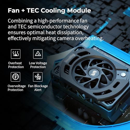 Image of SMALLRIG R50 V / R5 II / R5 / R50 / PowerShot V1 Camera External Cooling System with Dual-Speed Modes, Snap-On Cooling Fan with TEC Cooling Module for Sony ZV-E1 / A7 IV / A6700 / FX3-5063
