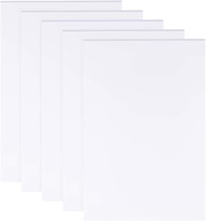 BENECREAT 5-Pack 3mm White Foam Boards 11.8x7.8" PVC Sheets - Lightweight Rigid Foam for Crafts, Art, School Projects, Cosplay Props