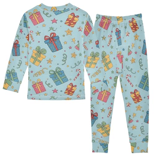 Pajama Sets Long Sleeve Ribbons Stars Soft Comfy Sleepwear 2 Piece PJS 3-8T3