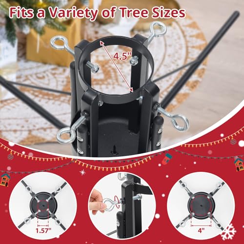 Soporte para árbol de Navidad DEROFIT 110 mm para evitar caídas y mantener el abeto recto 3