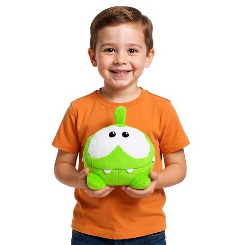 Om Nom Plush Toy – 7.5" Soft Stuffed Animal from Cut The Rope Game – Official Zeptolab Collectible – Cuddly Green Monster Gift for Kids & Fans