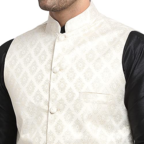 Image of ABH LIFESTYLE Men's Jacquard Nehru Jacket.