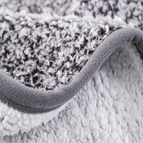 Image of EMME Fuzzy Blanket Soft Fleece Throw Blankets for Women, Fluffy Sherpa Throws(Plush Grey,Baby)