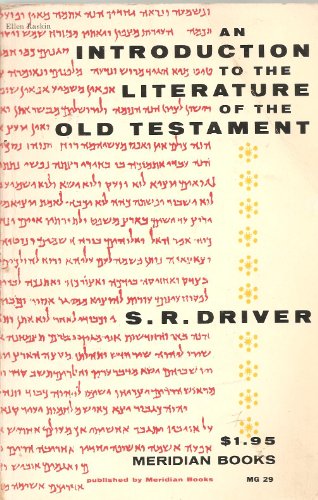 An Introduction to the Literature of the Old Te... B0007DS8MW Book Cover