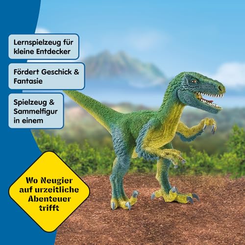 Schleich Dinosaurs | Velociraptor 14585 | ab 3 Jahre | 18 x 6 x 10 cm – Ansicht 4
