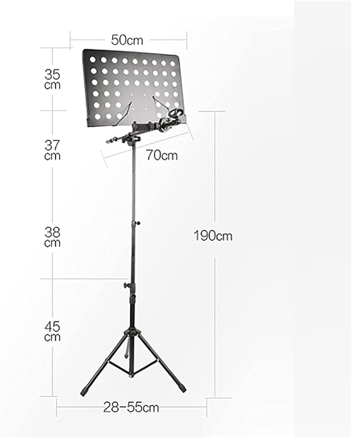 Notenständer Noten-Ständer-Microfon-Noten-Ständer for Laptop-Stand-professionelle zusammenklappbare Metall-Noten-Ständer-höhenverstellbare Höhe