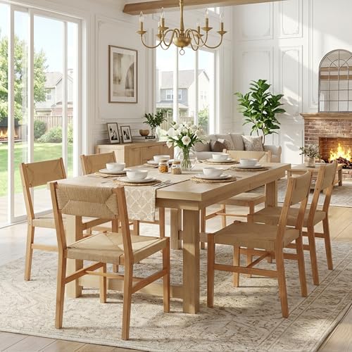 Mid Century Rattan Dining Chairs Set of 6