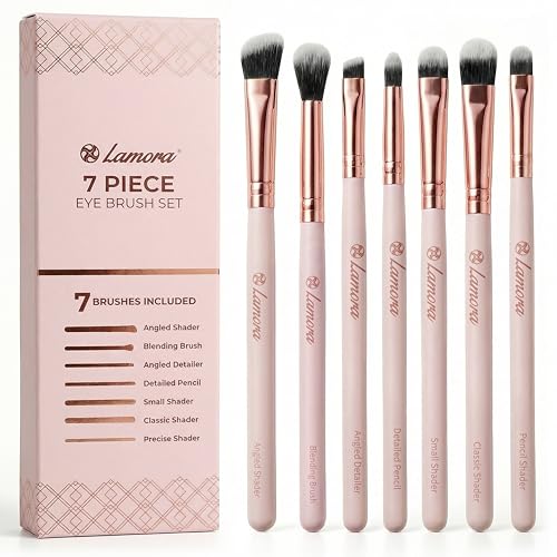 Lamora PH08 Pinceaux de maquillage pour fard à paupières, fard à paupières, blush bronze, highlighter