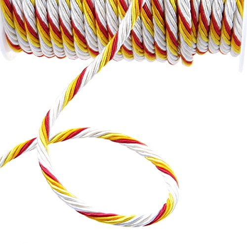 Cordon multicolore 6 mm fil tressé pour couture et loisir