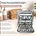 Wayfarer Supply Co. Hanging Travel Toiletry Bag - Large Cosmetic Bag Organizer for Toiletries, Makeup and Shaving Supplies - Cruise and Travel Essentials for Women & Men with Jewelry holder, Grey