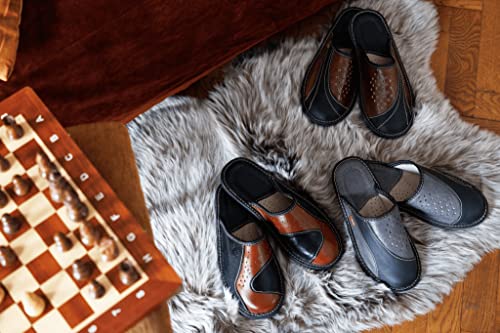 BeComfy Pelle Pantofole da Uomo Ciabatte Casa