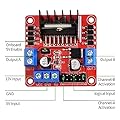 5 Pezzi L298N Modulo Scheda Controller Azionamento Motore, Doppio H Ponte CC Passo Passo Motore Controllo Scheda, Modulo Driver Motore L298N H-Bridge per Arduino Veicolo Intelligente Robot #2